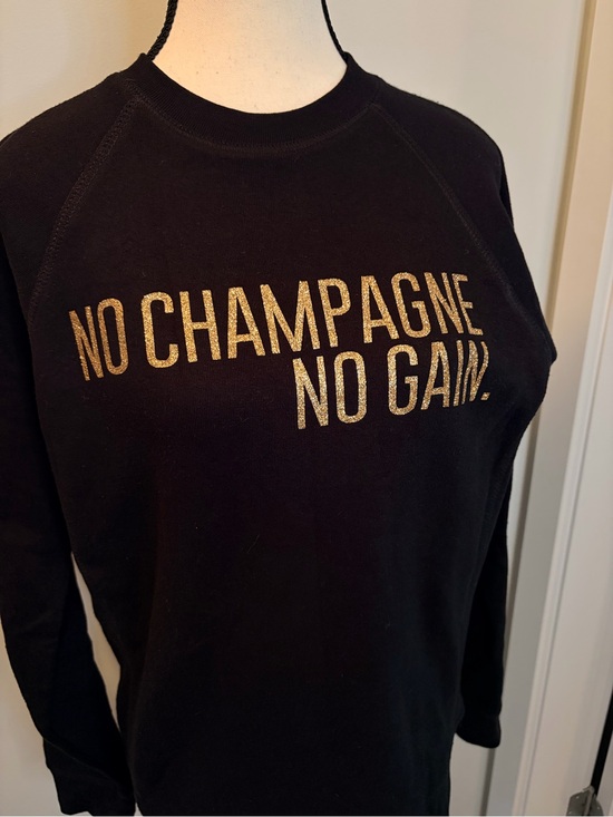 Brunette The Label Sweaters - No Champagne No Gain! 🥂🍾 Brunette the  Label Crewneck Sweatshirt - Size S/M